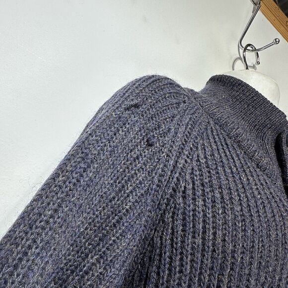 handcrafted Ltd Great Britain knit pure wool cardigan chunky sweater Size M - Picture 4 of 6